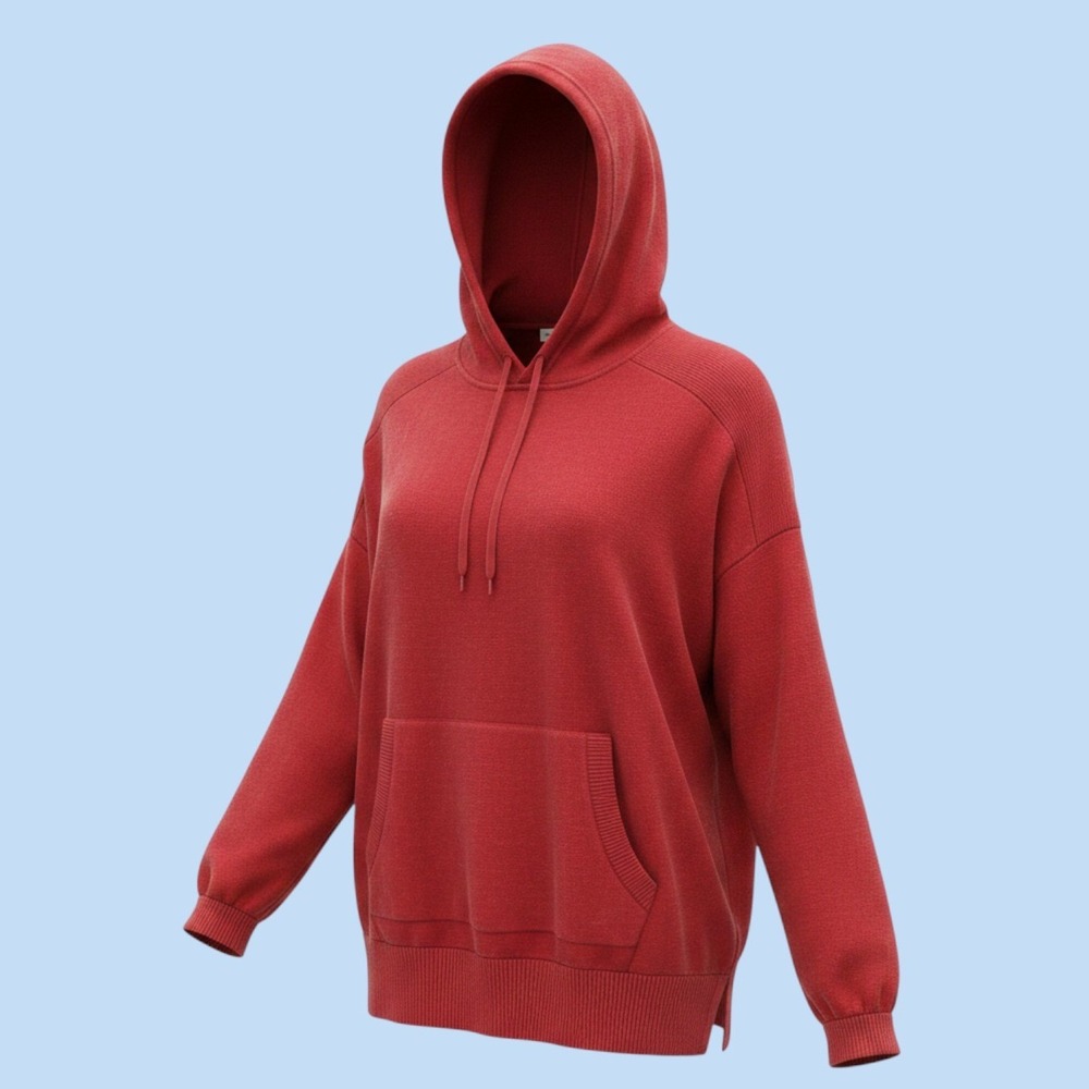 Tommy Bahama women's (S/P) pull over hoodie Drawstring, Red Classic Fit